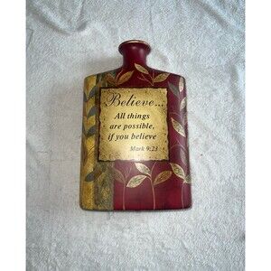 11.5” x 7.5” Believe Mark 9:23 vase